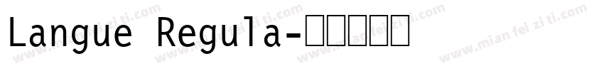 Langue Regula字体转换